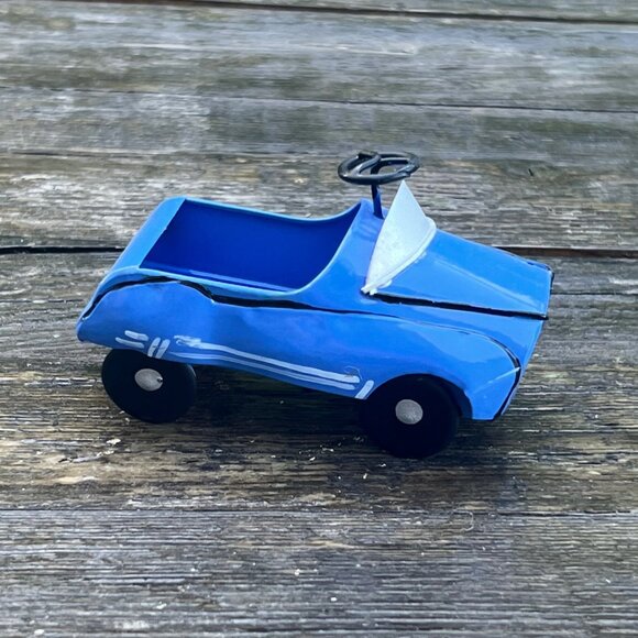 Vintage Lot Christmas Ornaments Kiddie Car Metal Wagon Wood Toy Dollhouse Cars - Picture 11 of 15